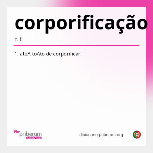 Significado de corporificação