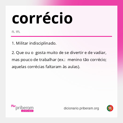 Significado de corrécio