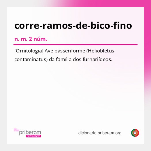 Significado de corre-ramos-de-bico-fino
