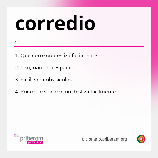 Significado de corredio