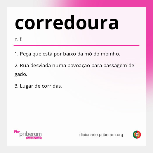 Significado de corredoura