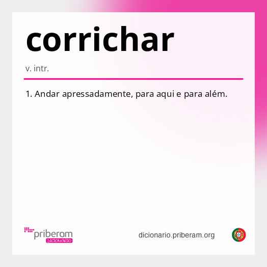 Significado de corrichar