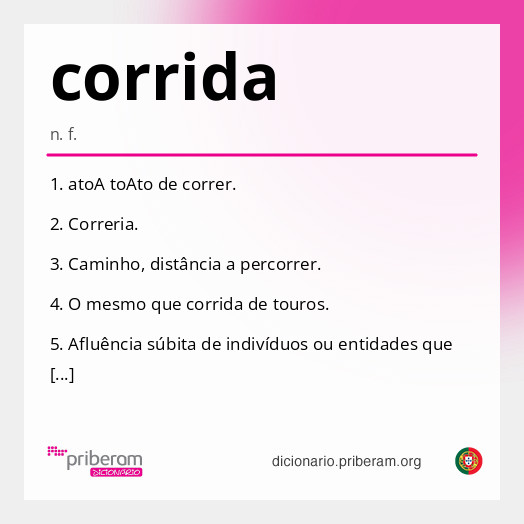 Significado de corrida