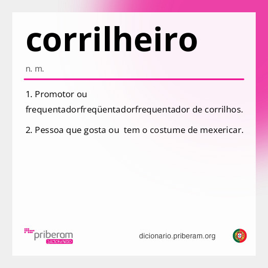Significado de corrilheiro