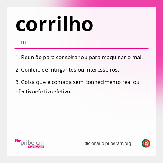 Significado de corrilho