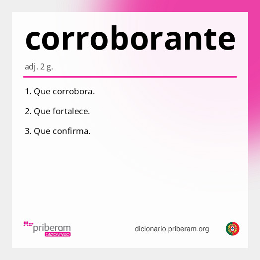 Significado de corroborante