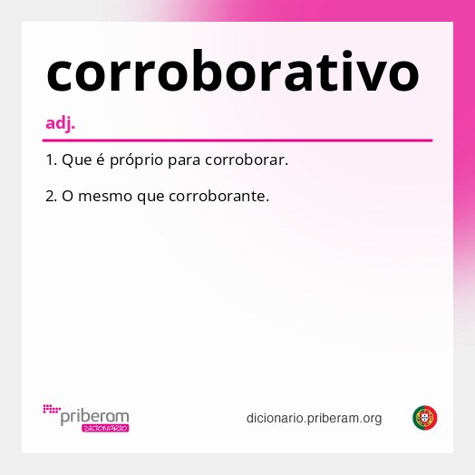Significado de corroborativo