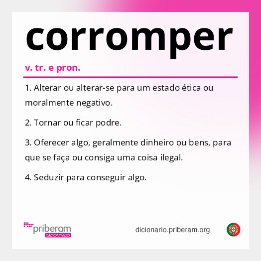 Significado de corromper