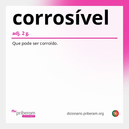 Significado de corrosível