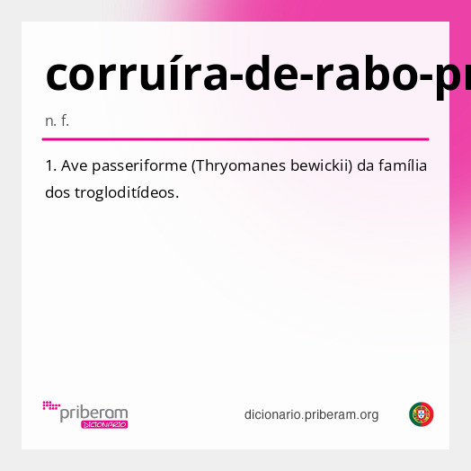 Significado de corruíra-de-rabo-preto