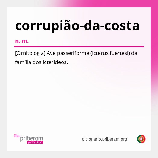 Significado de corrupião-da-costa