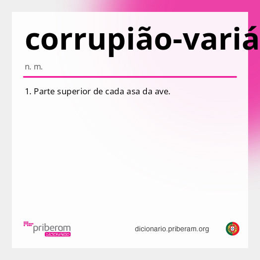 Significado de corrupião-variável