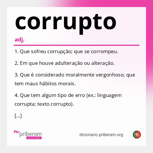 Significado de corrupto
