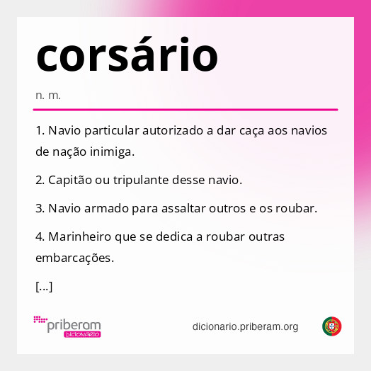 Significado de corsário