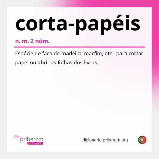 Significado de corta-papéis