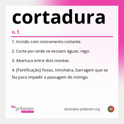 Significado de cortadura