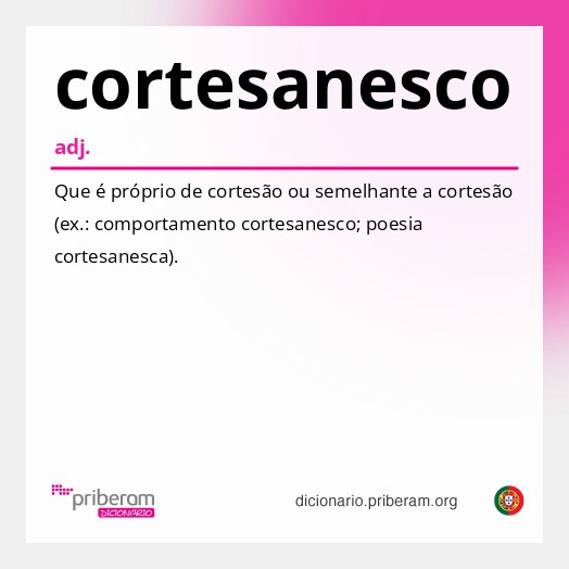 Significado de cortesanesco