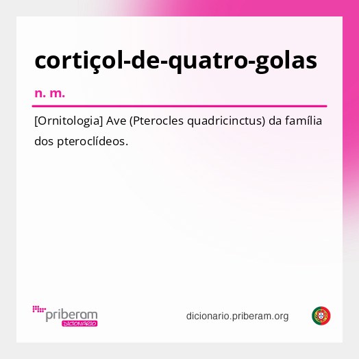 Significado de cortiçol-de-quatro-golas