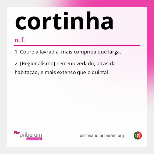 Significado de cortinha