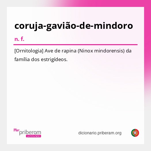 Significado de coruja-gavião-de-mindoro