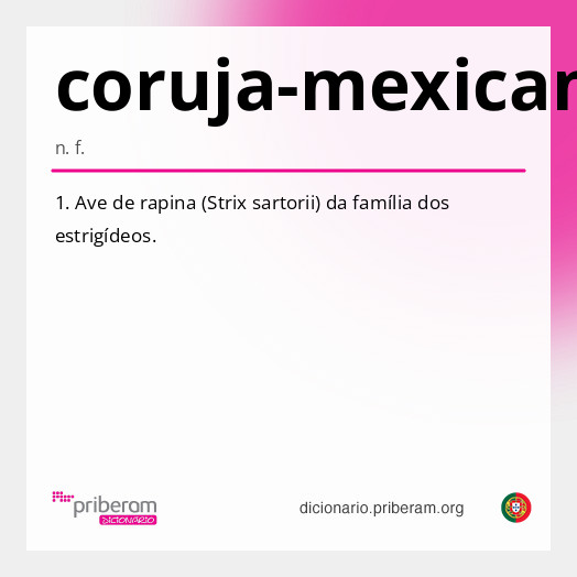 Significado de coruja-mexicana