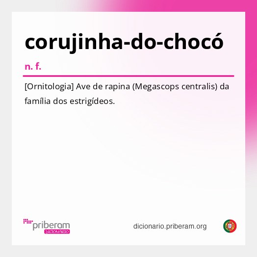 Significado de corujinha-do-chocó