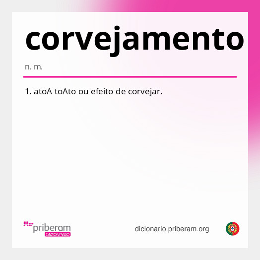 Significado de corvejamento