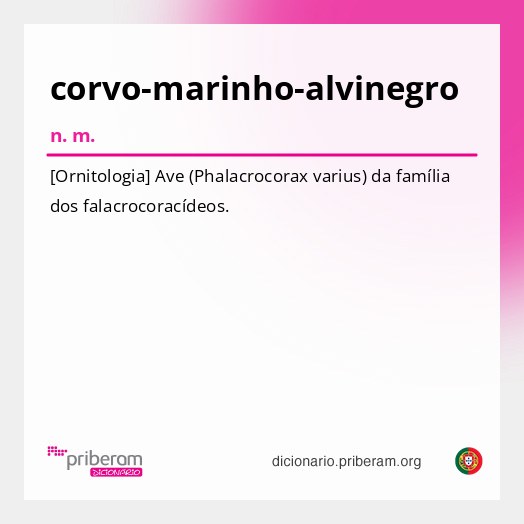 Significado de corvo-marinho-alvinegro