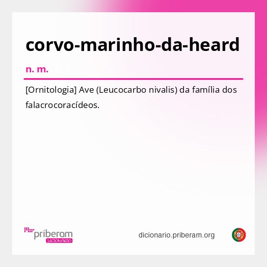 Significado de corvo-marinho-da-heard