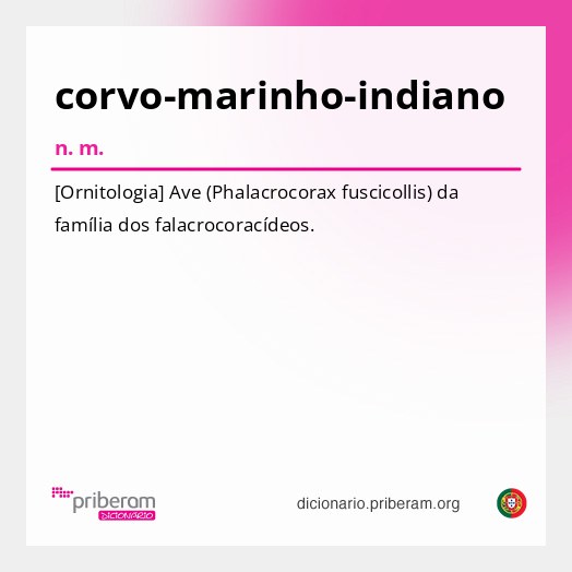 Significado de corvo-marinho-indiano
