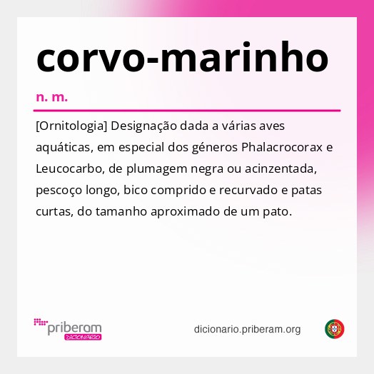 Significado de corvo-marinho