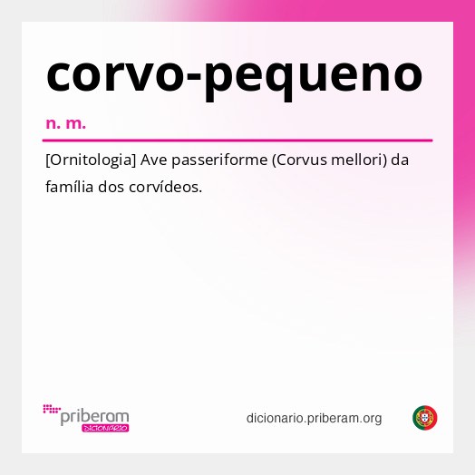 Significado de corvo-pequeno