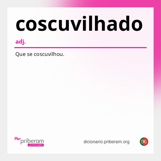 Significado de coscuvilhado