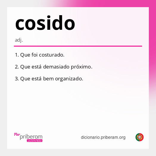 Significado de cosido