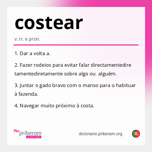 Significado de costear
