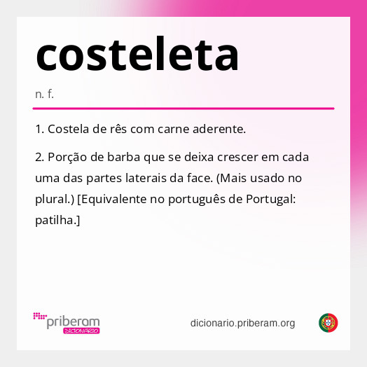 Significado de costeleta