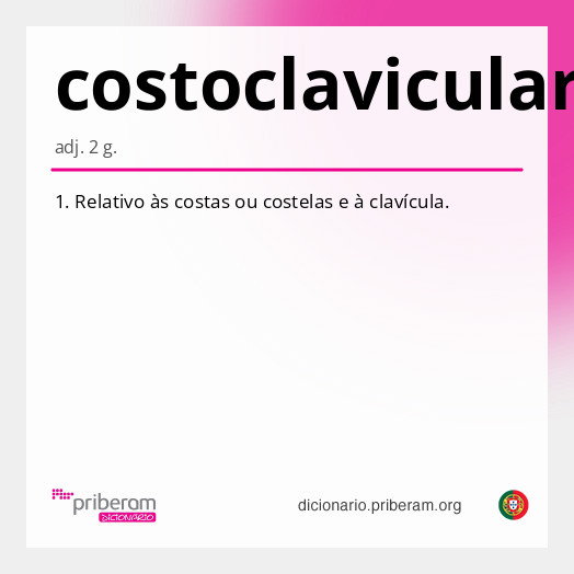 Significado de costoclavicular