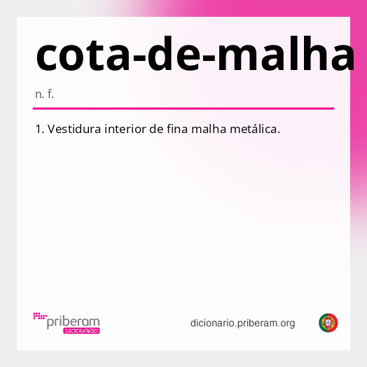 Significado de cota-de-malha