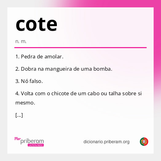Significado de cote