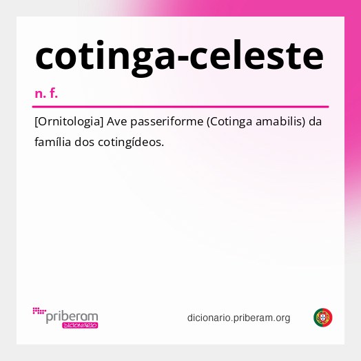 Significado de cotinga-celeste