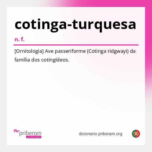 Significado de cotinga-turquesa