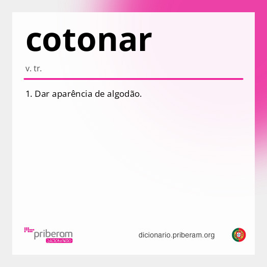 Significado de cotonar