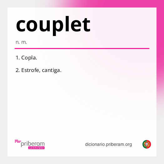 Significado de couplet