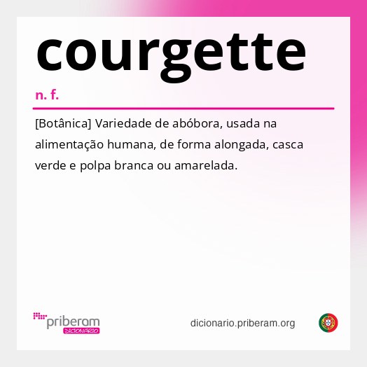 Significado de courgette