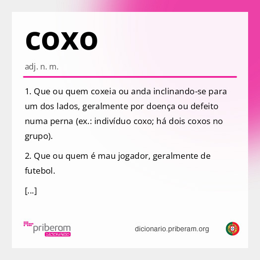 Significado de coxo
