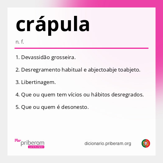 Significado de crápula