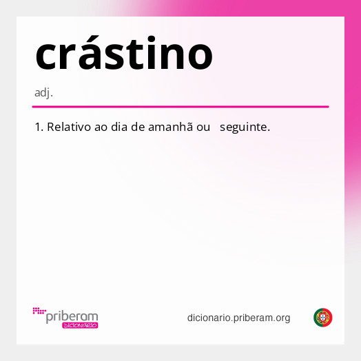 Significado de crástino