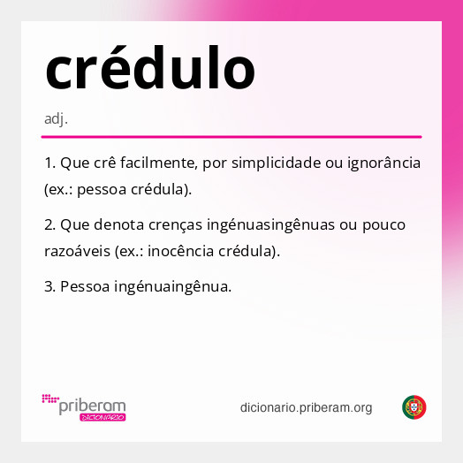 Significado de crédulo
