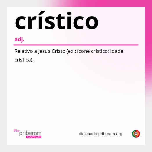 Significado de crístico