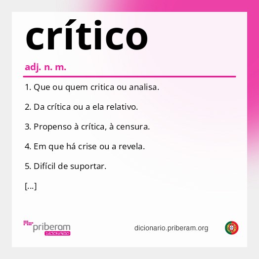 Significado de crítico